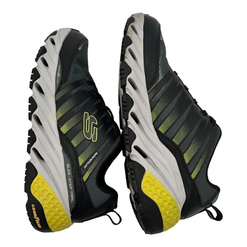Skechers Glide-Step Trail Sneaker - Men's 8.5 Black Grey Memory Foam